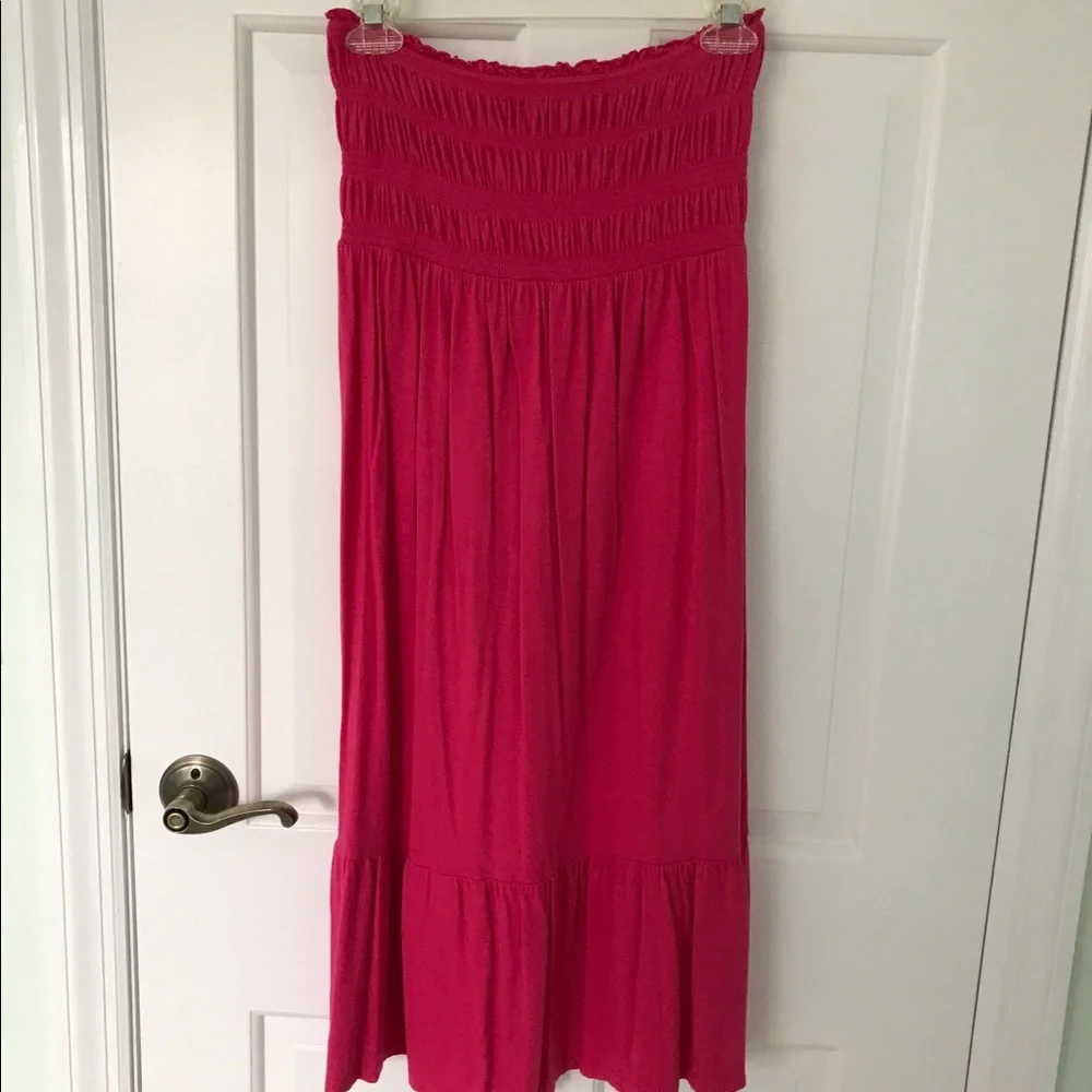 Express pink strapless cotton sundress - Picture 2 of 5
